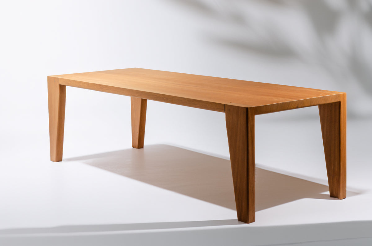 Solid Iroko dining table, handcrafted by NAKA Furniture in Paarl (1 of 6)